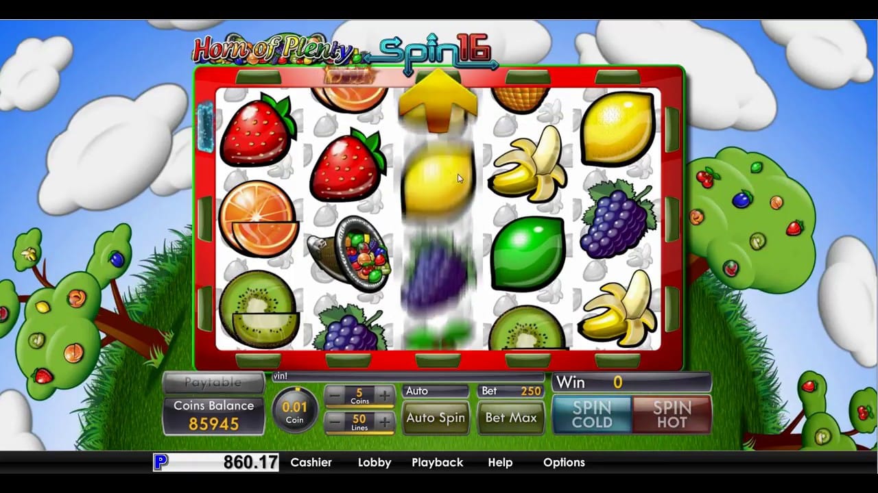 Horn of Plenty Spin 16 Slots UK Game