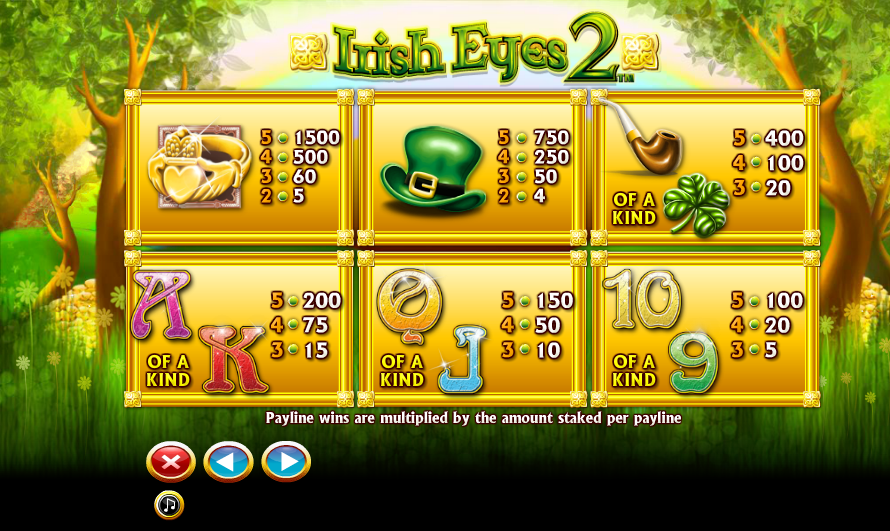 Irish Eyes 2 Symbols Casino Online