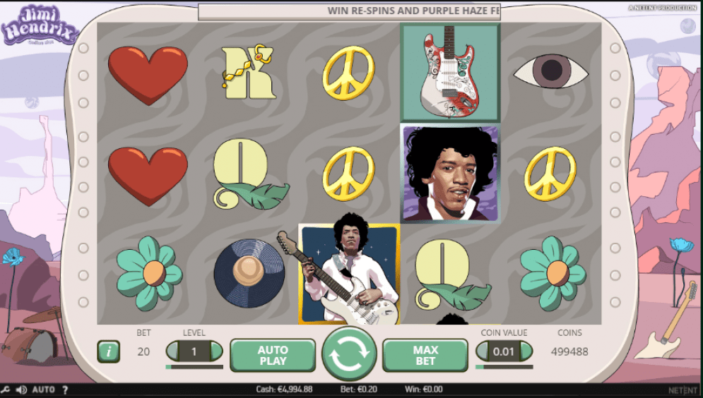 Jimi Hendrix Online Slot UK Game Play