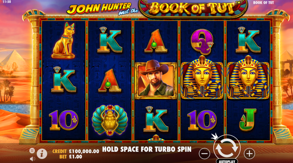 John Hunter and the Book of Tut Slots Game