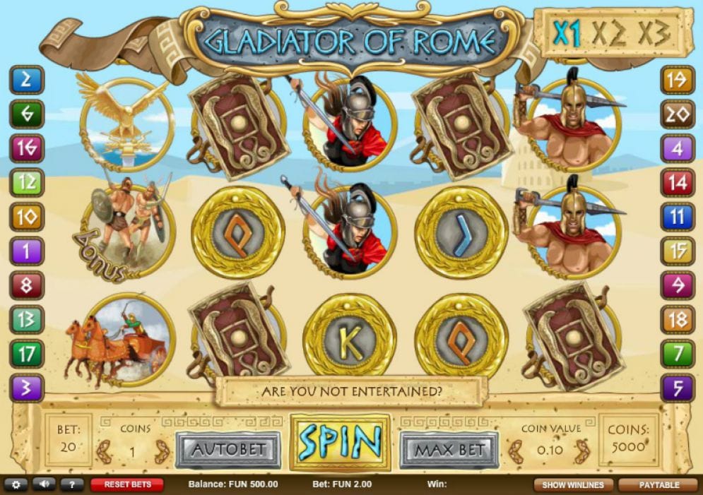 Gladiator or Rome Casino Slot