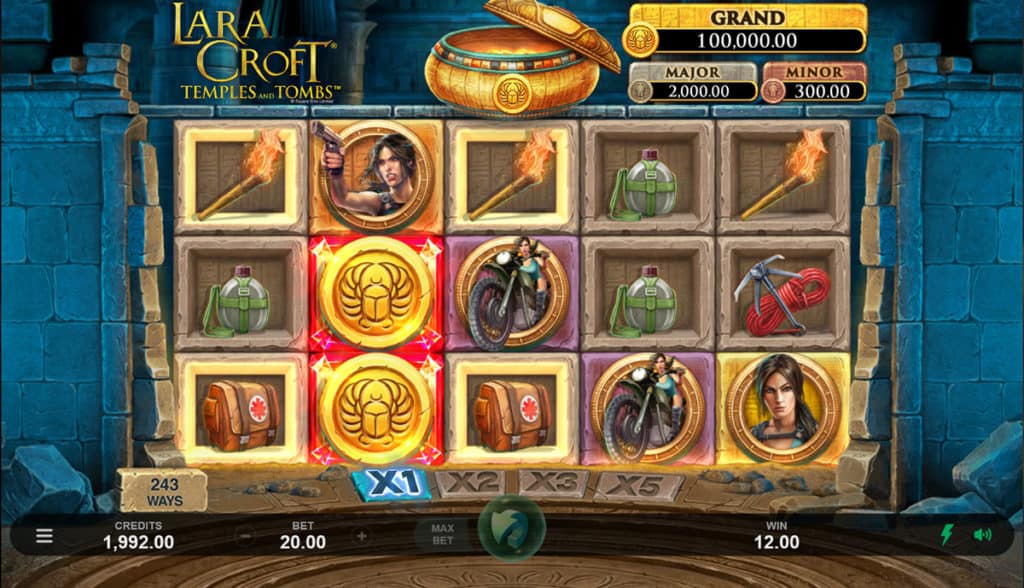 Lara Croft Temples and Tombs slots