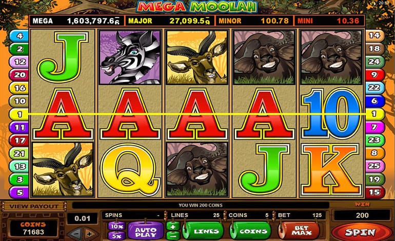 Mega Moolah Slot Bonuses Image