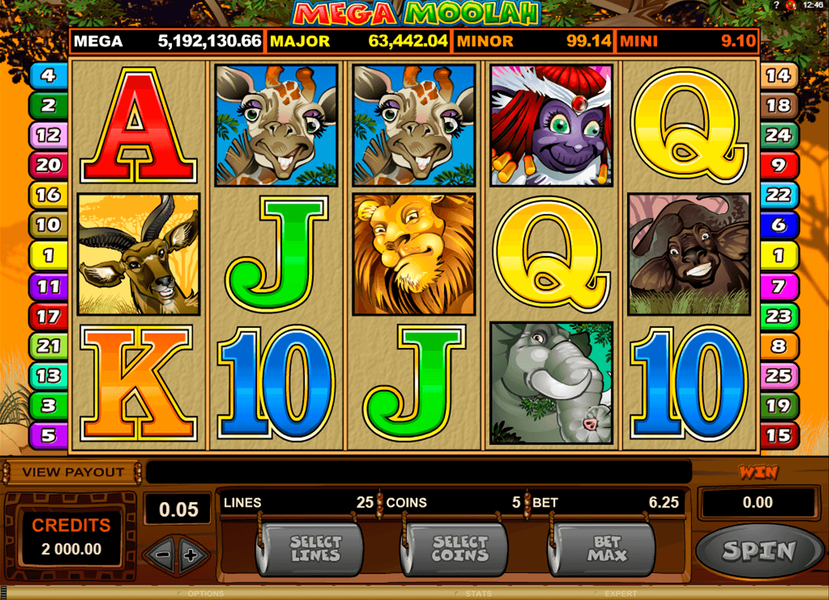 Mega Moolah slot game play