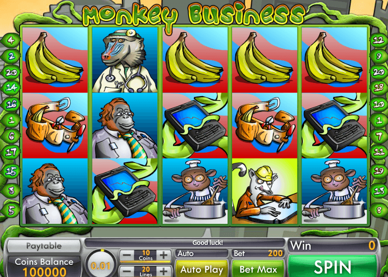 Monkey Business Slots Gameplay