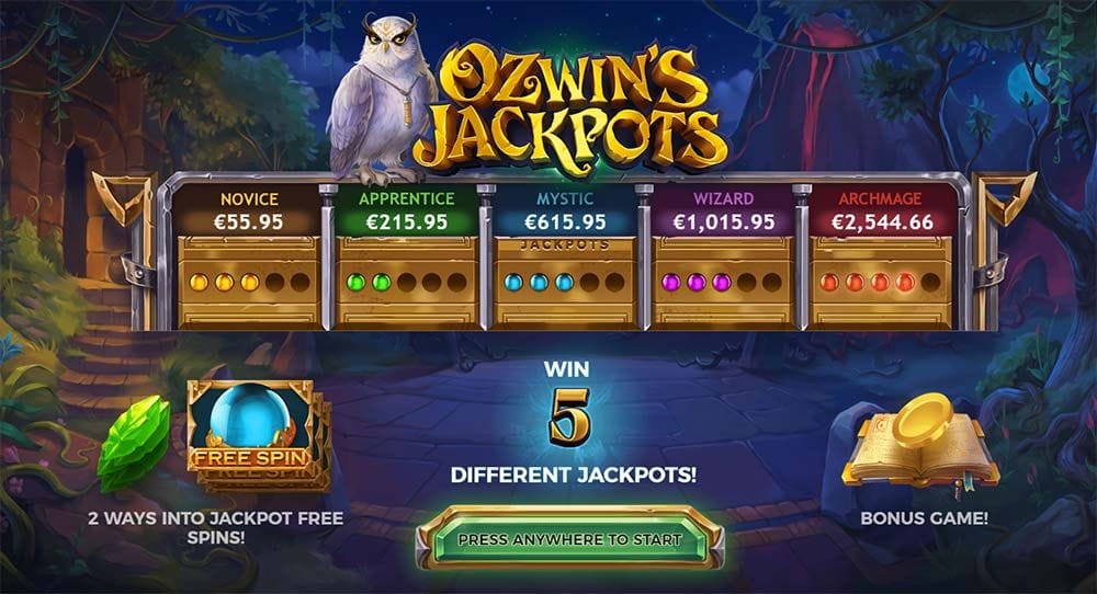 Ozwin's Jackpots Casino Game