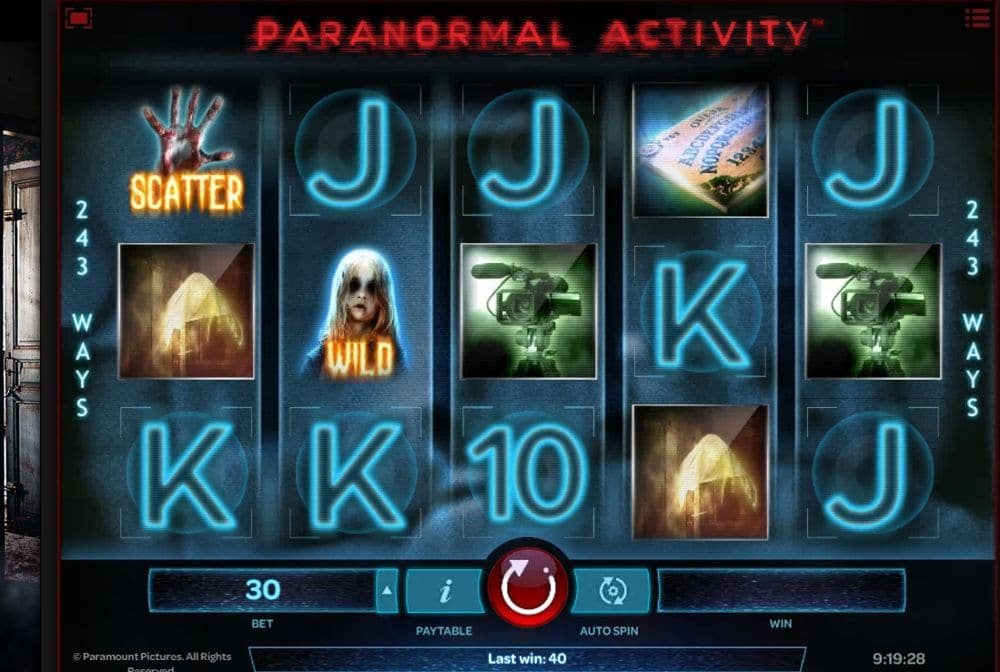 Paranormal Activity Slots Uk