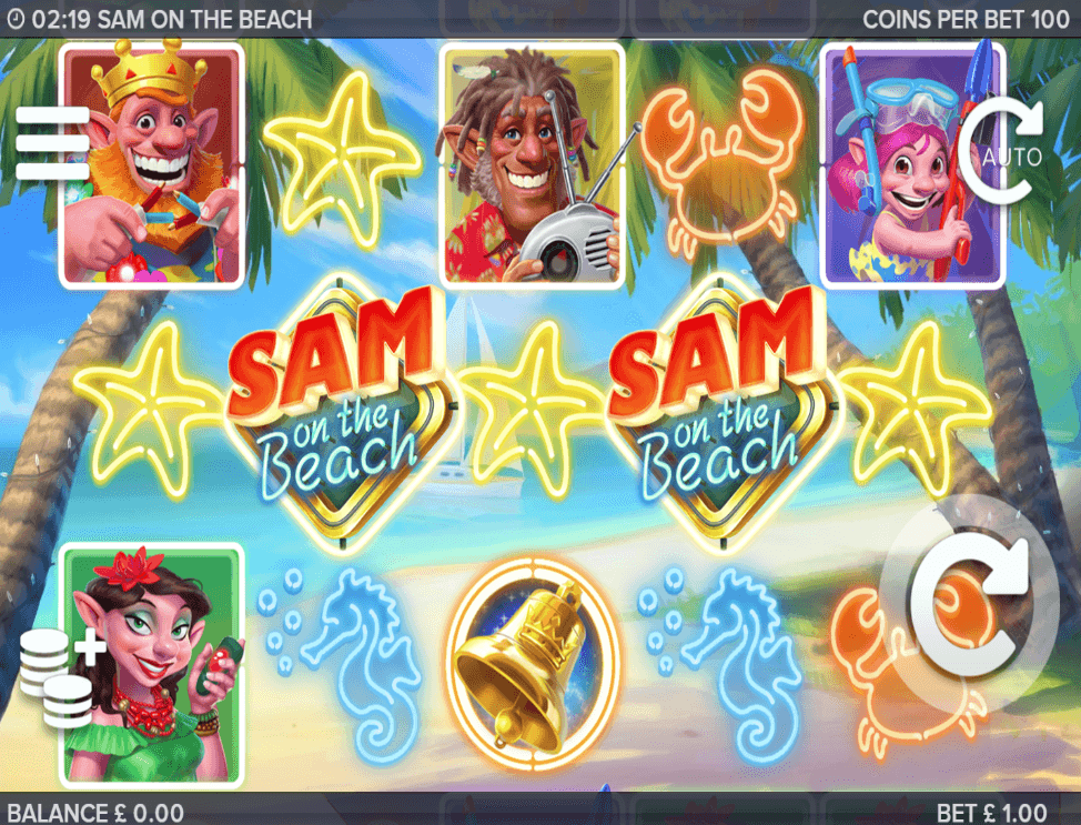 play sam on the beach casino