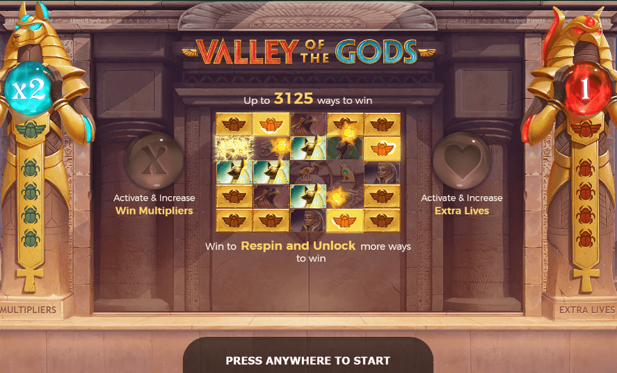 Valley of the Gods Slot Bonus
