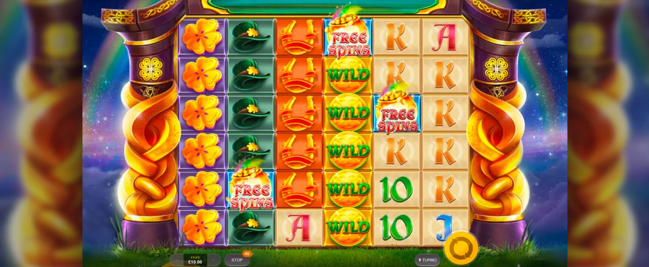 Rainbow Jackpots Power Lines Slots Game