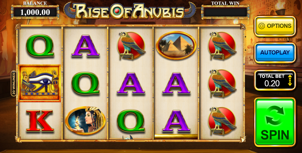 Rise of Anubis Slots Reels