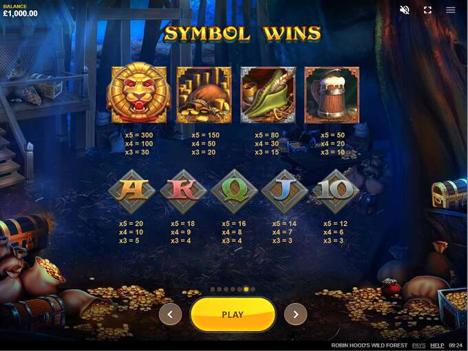 Robin Hood's Wild Forest Slot Symbols