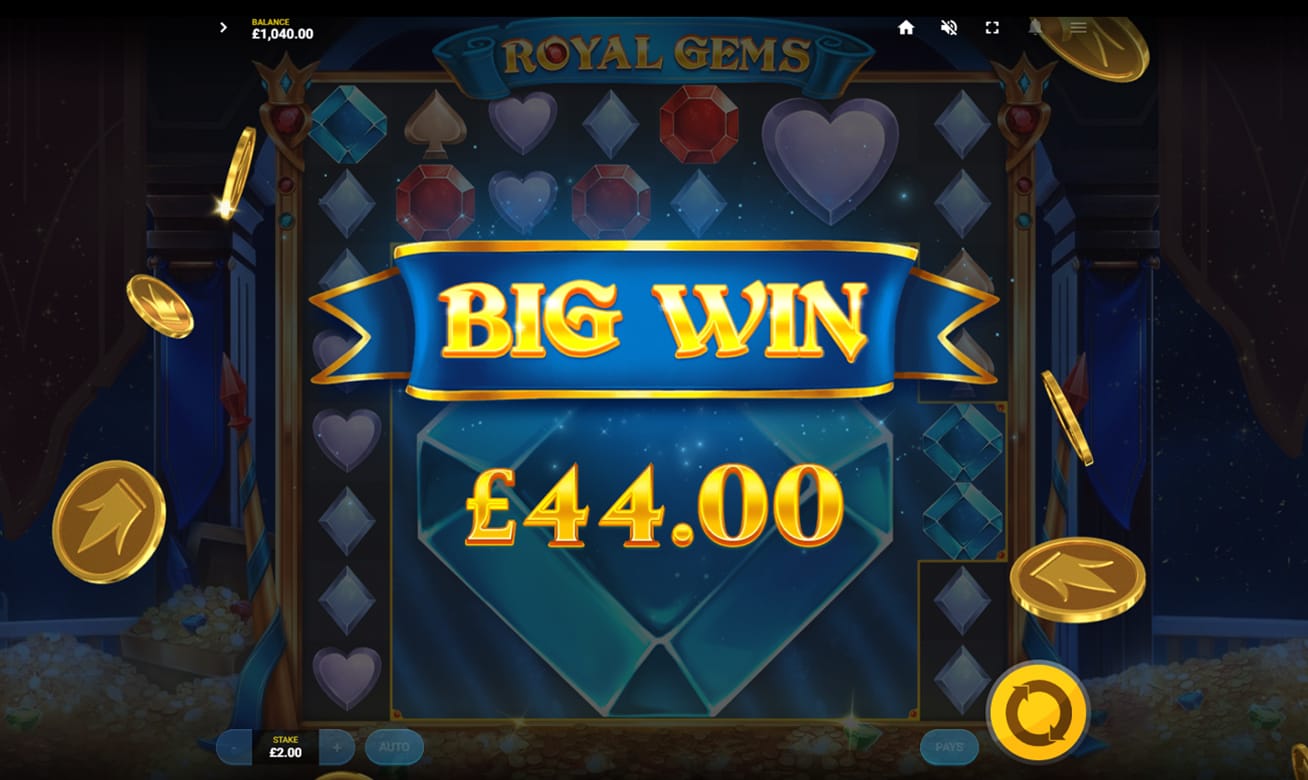 Royal Gems Slot Big Win