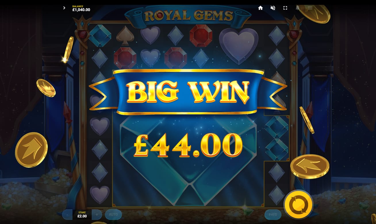 Royal Gems Slot Big Win