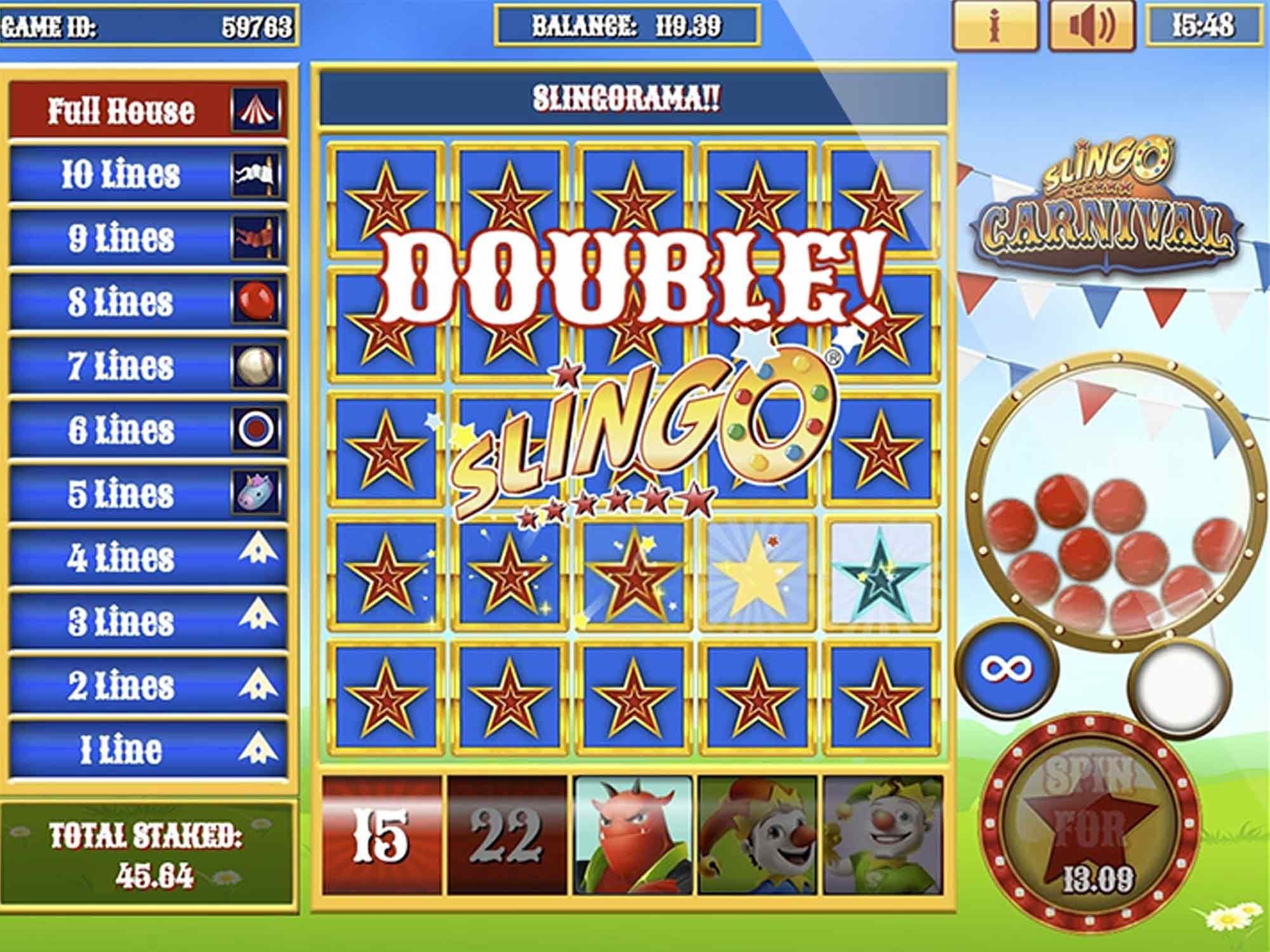 Slingo Carnival Slots Win