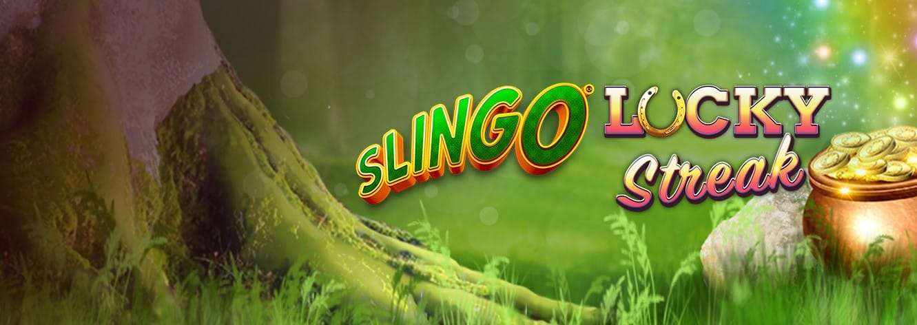 Slingo Lucky Streak Slot Logo Mega Reel
