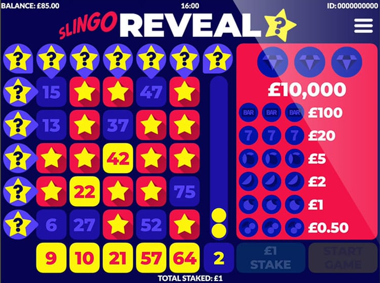 Slingo Reveal Slot Gameplay