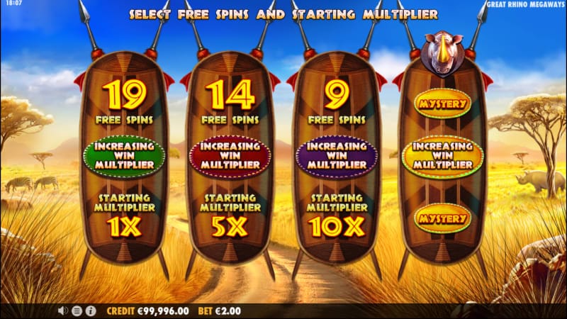 Great Rhino Megaways Free Spins Slot