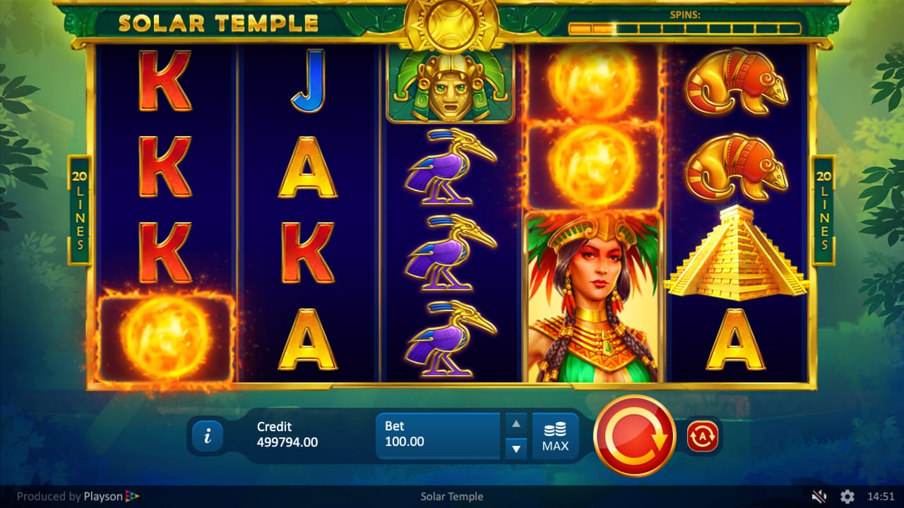 Solar Temple Video Slots