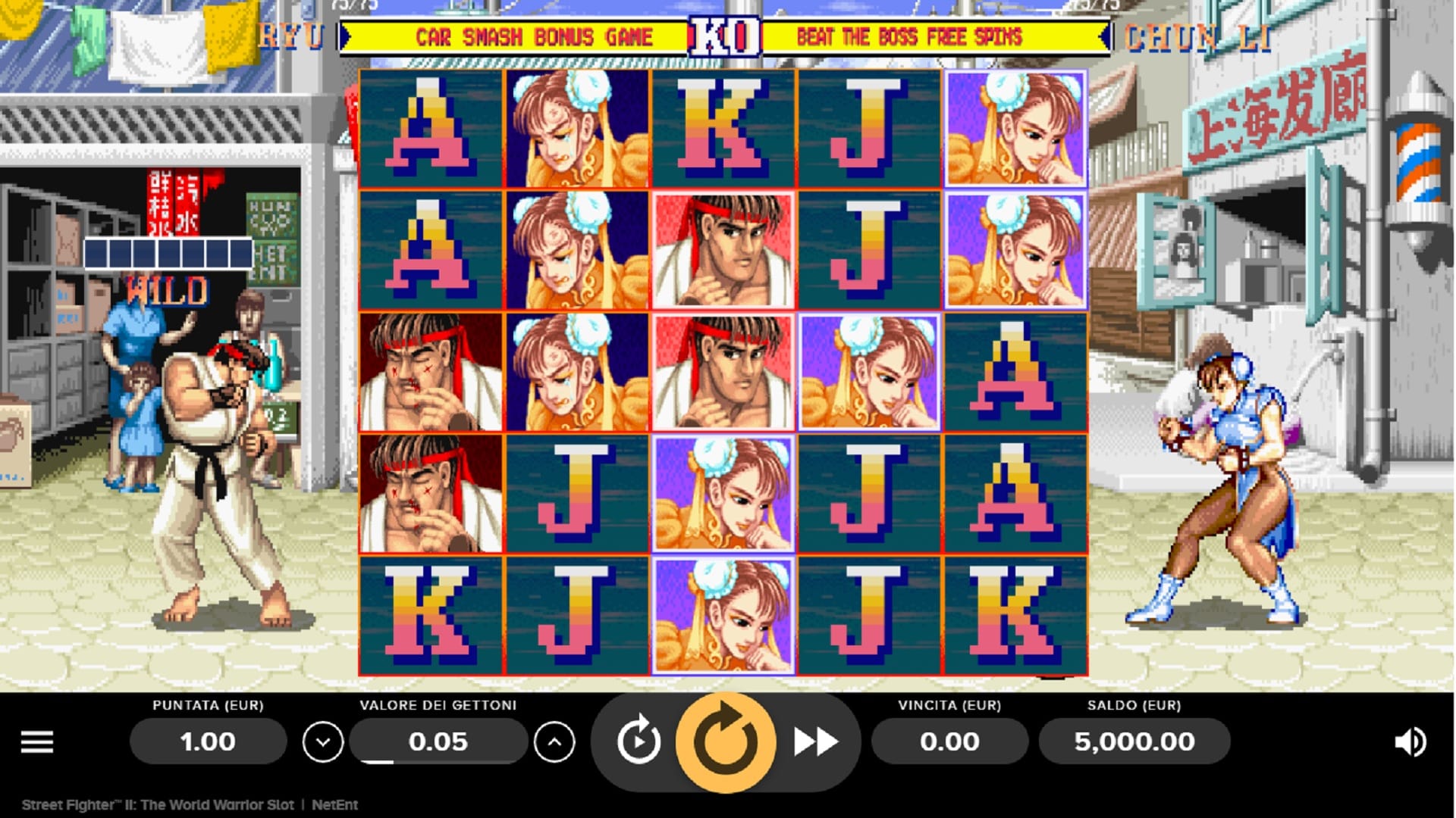 Street Fighter 2 Slots Game Play
