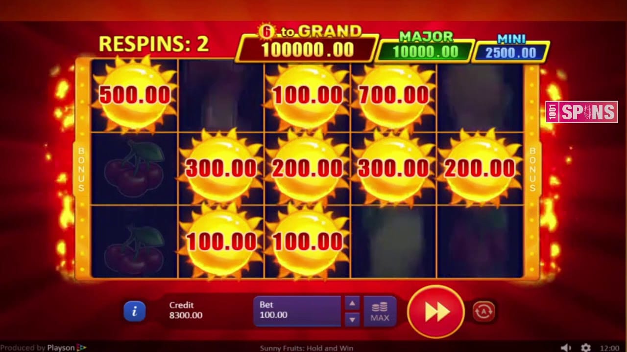 Sunny Fruits Hold and Win Free Slots