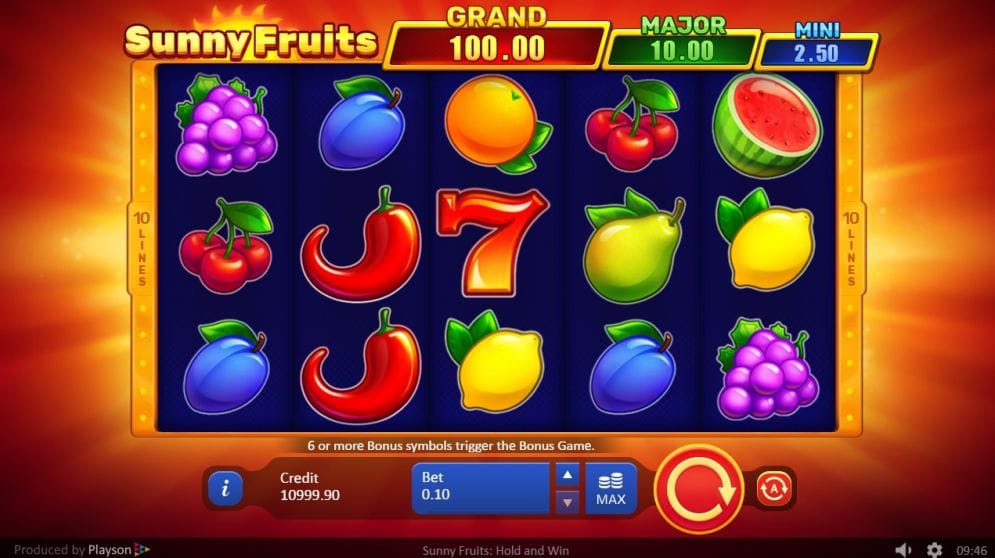 Sunny Fruits Hold and Win Slots Game