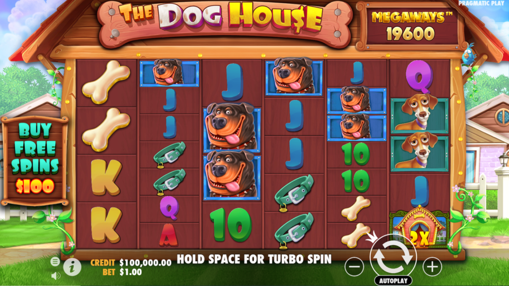 The Dog House Megaways Slots Gameplay