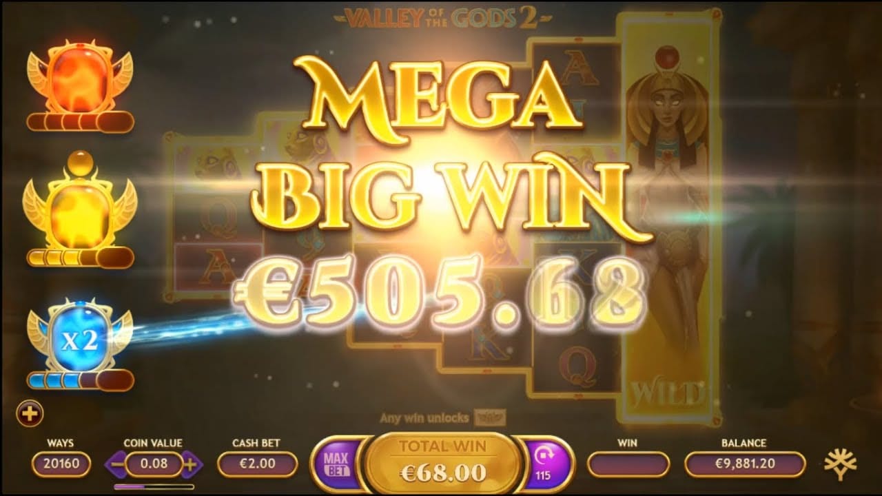 Valley of the Gods 2 Slots Mega Win