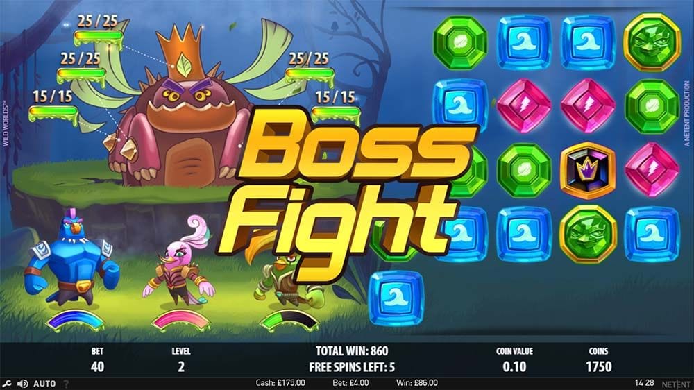 Wild Worlds Slots Boss Fight